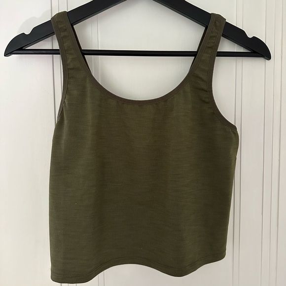 Marine Layer Tops - Marine Layer Studio Longline Tank in Olive - Medium / Olive